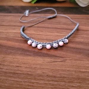 Rhodonite Adj. Bracelet/anklet